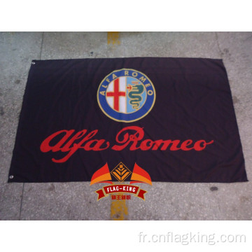 Drapeau ALFA ROMEO 3x 5ft Polyester livraison gratuite bannière ALFA ROMEO